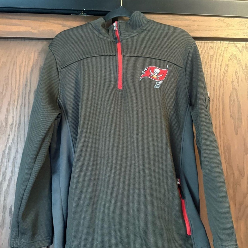 Tampa Bay Buccaneers 1/4 Zip Pullover‎ NFL Team Apparel 7th Collection Sz L